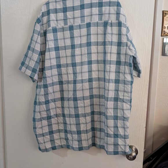Blue plaid button down - Picture 2 of 2